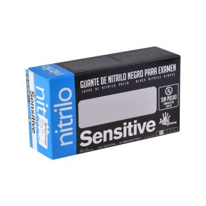 Guantes de nitrilo sin polvo negros