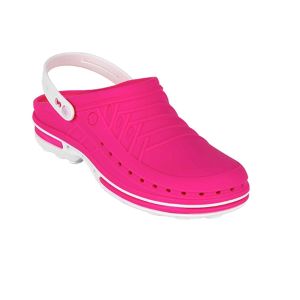 Zueco laboral CLOG fucsia
