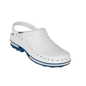 Zueco laboral CLOG blanco/azul