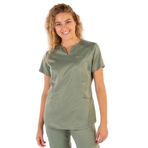 Casaca de mujer microfibra peach Garys Lia verde caqui