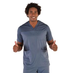 Casaca de hombre microfibra peach Garys Izan azul petróleo