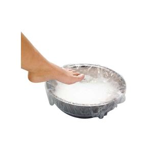 Funda plástico ajustable para recipientes de manicura-pedicura